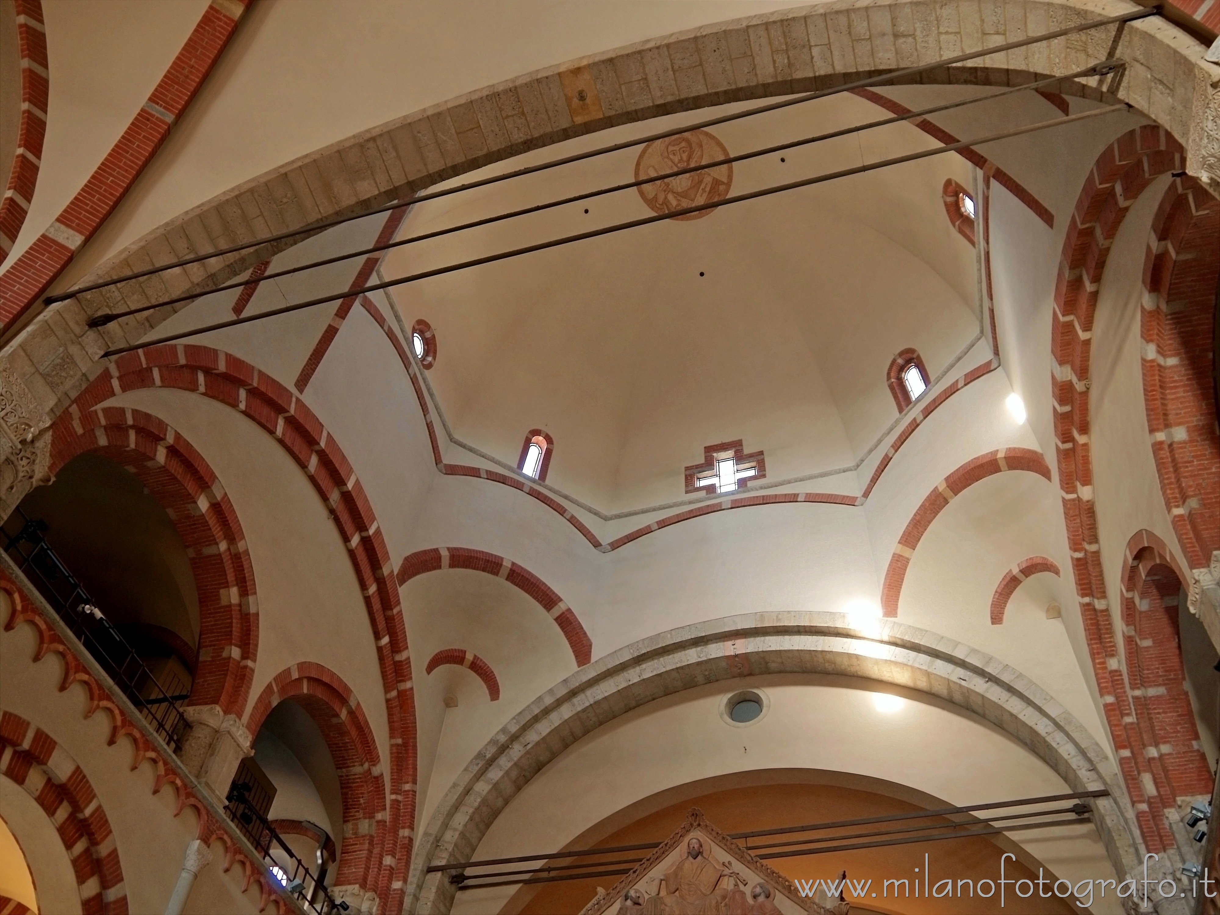 Milan (Italy) - Interior of the doom of the Basilica of Sant'Ambrogio